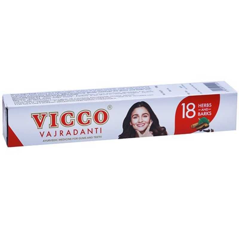 Vicco Vajradanti Kräuter Zahnpasta - ayurvedische Pflege für Zahnfleisch und Zähne - 100 g