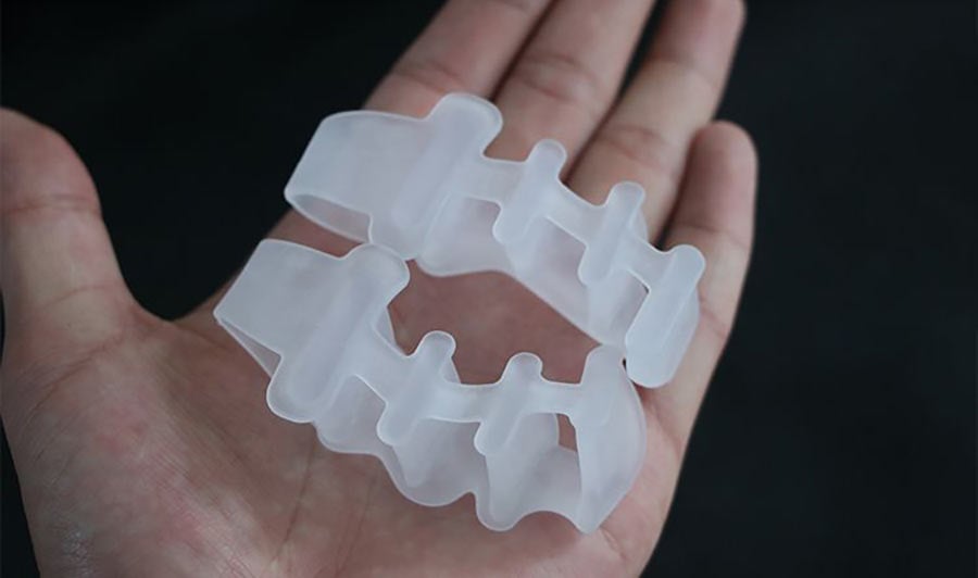 Zehenspreizer aus Silikon - Schmerzlinderung bei Hallux Valgus und Fussballen-Schmerz (7 cm x 3.2 cm x 2 cm)