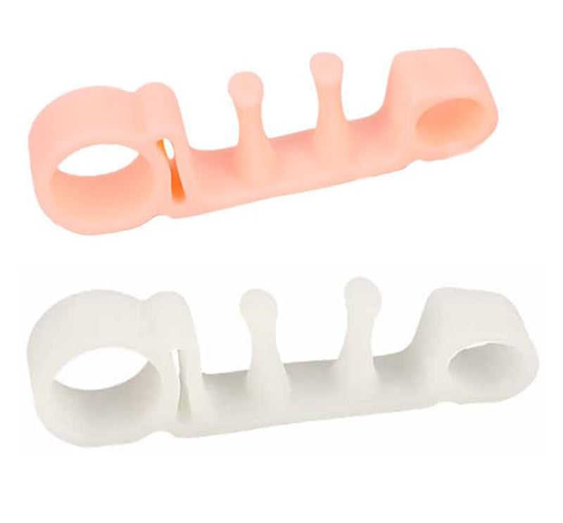 Zehenspreizer aus Silikon - zur Korrektur bei Zehenfehlstellung und Hallux Valgus in Farbe Pink oder Weiss