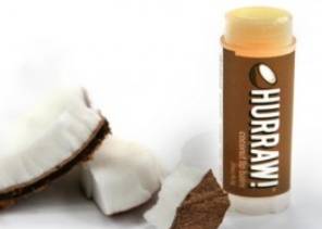 HURRAW! Coconut Lip Balm (Handgriff in Farben Schwarz, Gold od. Silber)