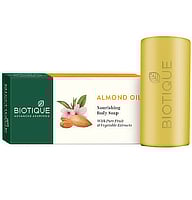 Biotique Bio Mandelöl Körperseife mit Verpackung Biotique Bio Mandelöl Körperseife mit Verpackung